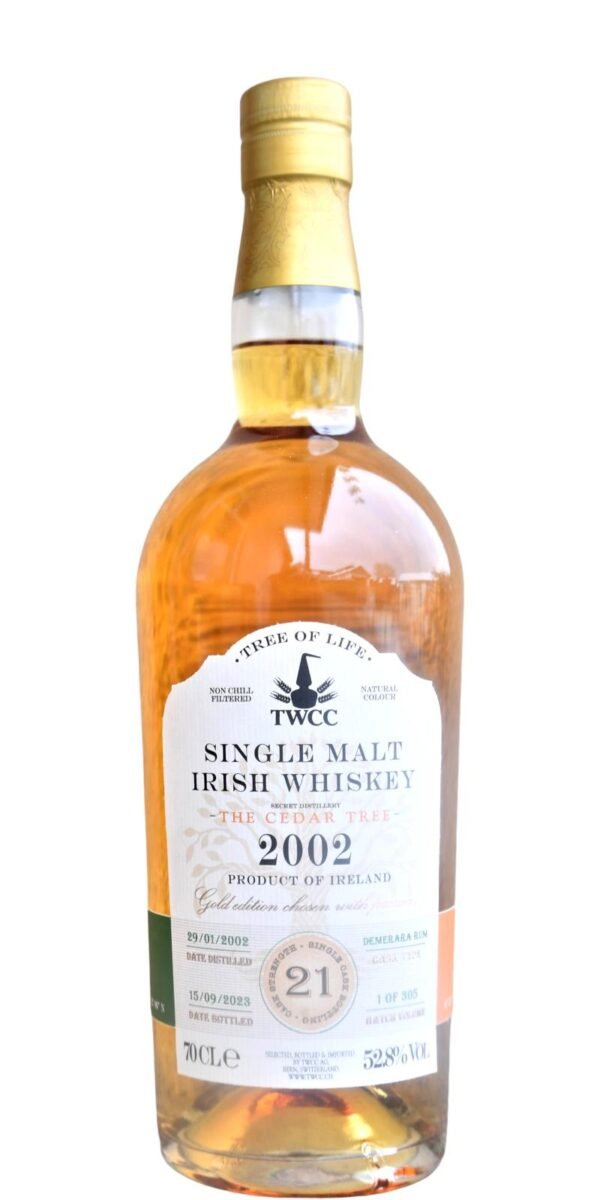 2002 Aged 15 Years Irish Single Malt Whiskey 700ml