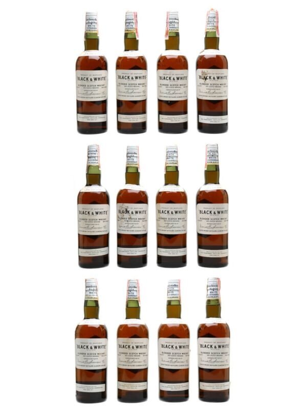 Black & White 12 bottles with Wooden Case - Image 2