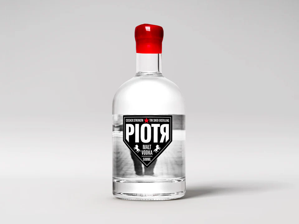 Tin Shed Distilling Piotr Australian Malt Vodka Cossack Strength (500ml)