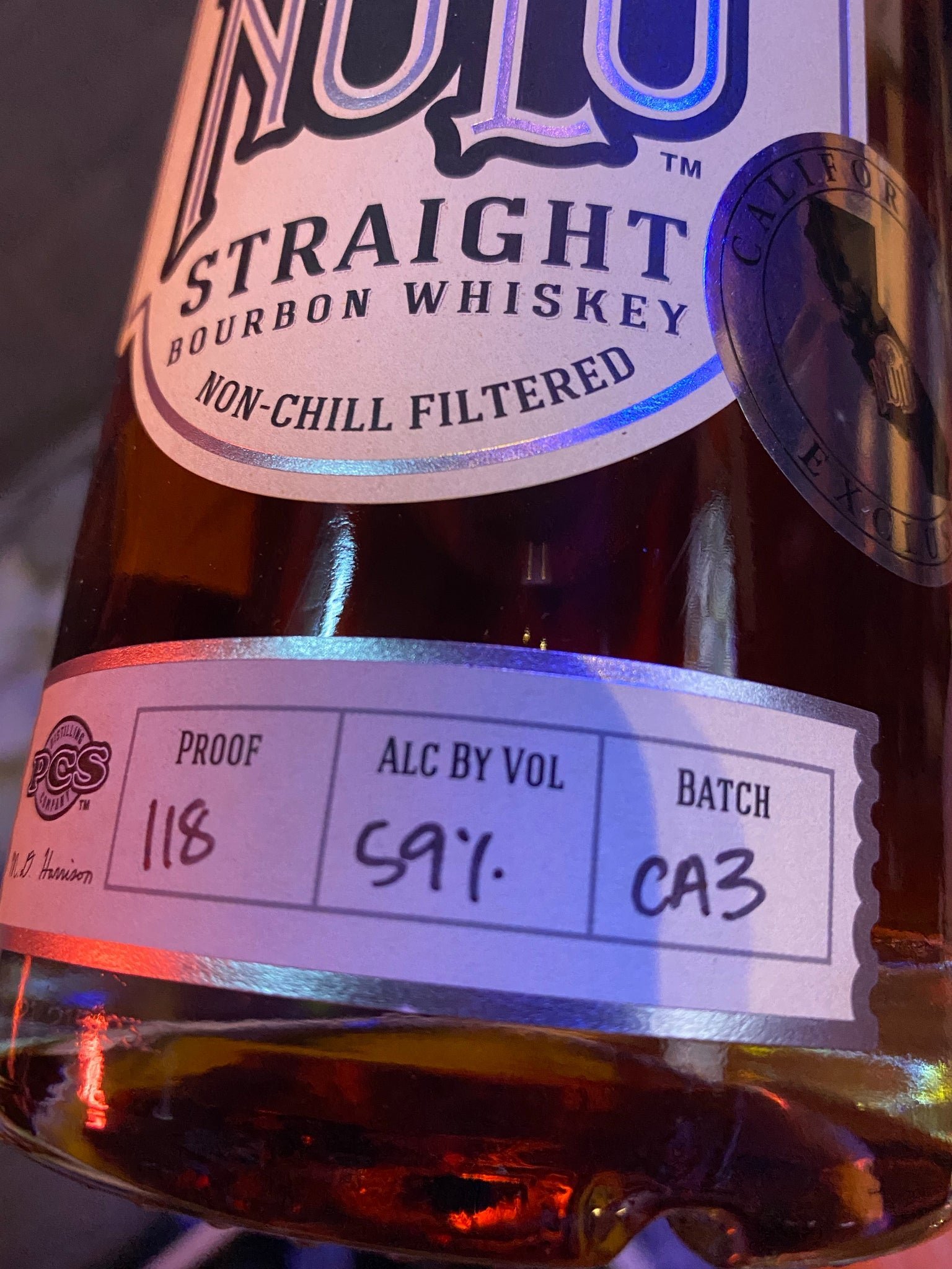 Nulu Single Barrel Straight Bourbon Whiskey 750ml - Image 3