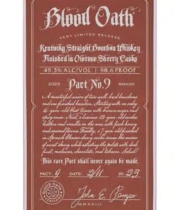 Blood Oath Pact No. 9 Kentucky Straight Bourbon Whiskey 750ml