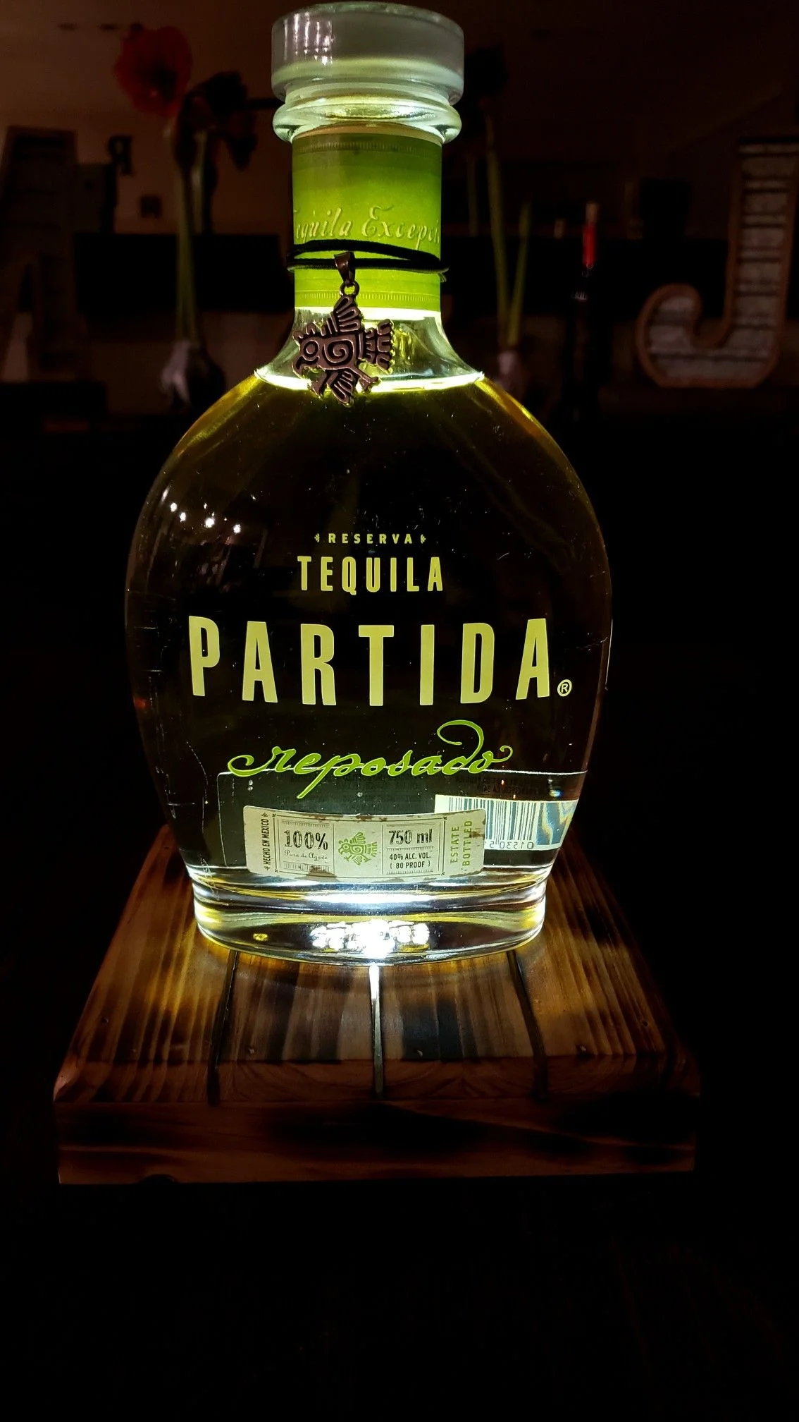 Tequila bottle display